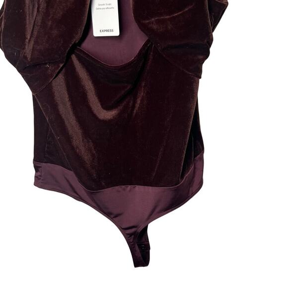 Express NWT Body Contour Plum  Bodysuit Size Large - Picture 6 of 9